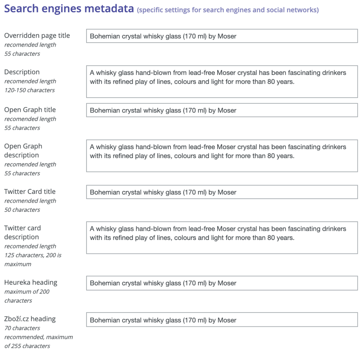 Metadata Moser