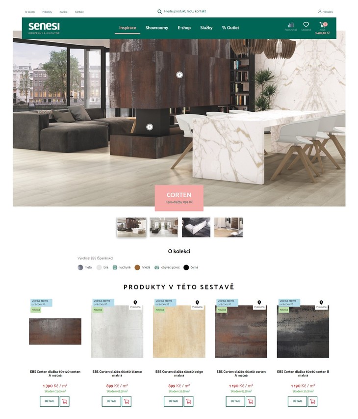 Snadná cesta z nákupu - bez opuštění galerie nakupující vkládá zboží do košíku
